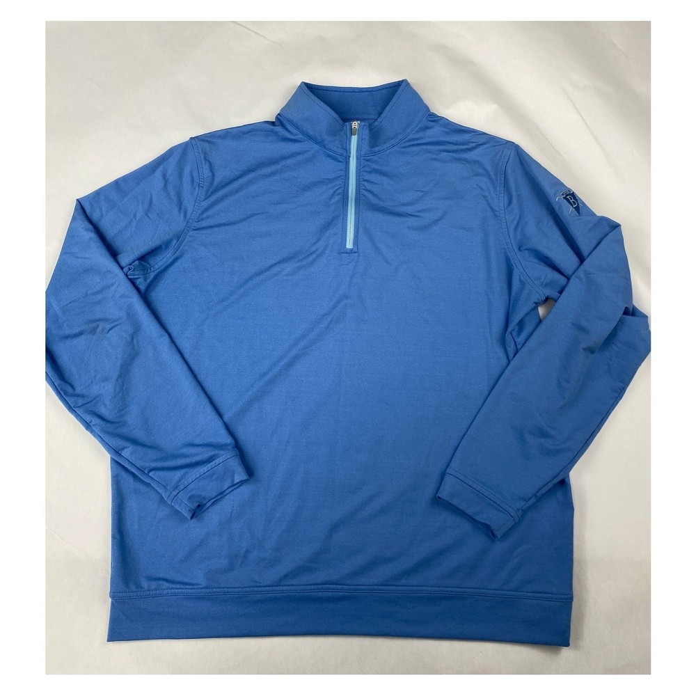 Peter Millar Quarter Zip Men’s XL Blue Performance Pullover Golf – Flaw
