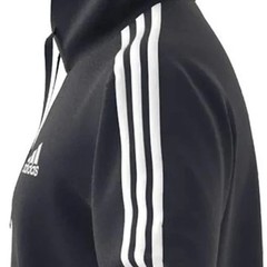 adidas Men’s Essentials 3-Stripes French Terry Hoodie, LG-Legend Ink/White,NWT