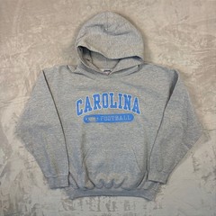 Carolina Football Hoodie Size Large Grey Gildan Heavy Blend Pullover Sweatshirt