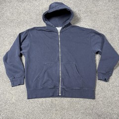 John Galt Hoodie One Size Blue Full Zip Fleece 44 Back Graphic Sweatshirt