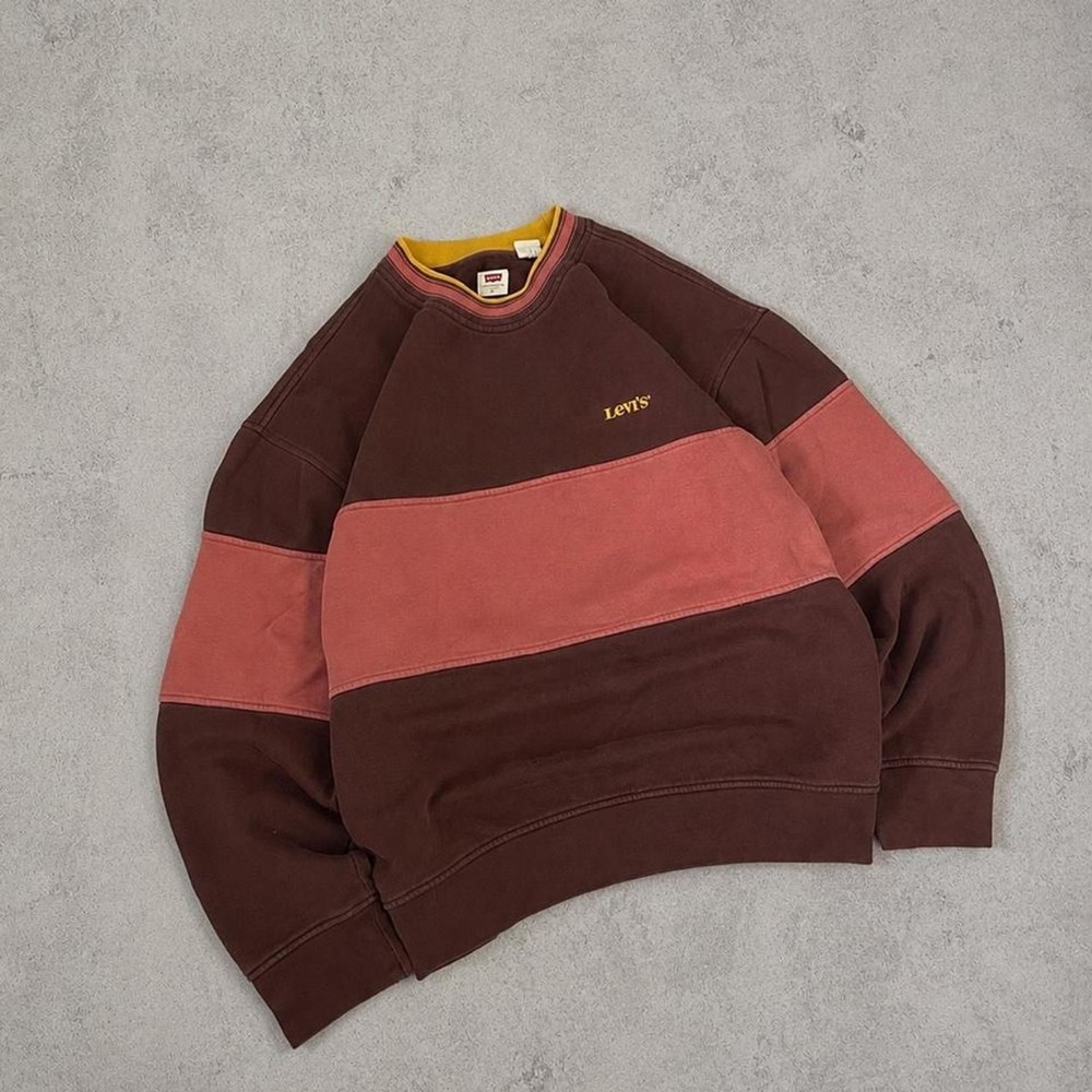 Levi-s Men’s Brown and Burgundy Sweatshirt