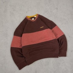 Levi-s Men’s Brown and Burgundy Sweatshirt