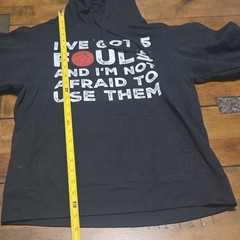 Mens Basketball Hoodie S Black I’ve Got 5 Fouls Hooper