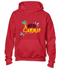 HELLO SUMMER HOODY HOODIE HOLIDAY BEACH CASUAL CLOTHING TOP COOL SLOGAN FUNNY