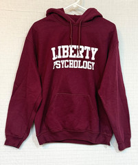 EUC Gildan Heavy Blend Long Sleeve Sweatshirt/Hoodie Burgundy , M Liberty Psych