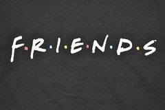 Friends The Television Series Mens F.R.I.E.N.D.S. Pullover Black Hoodie NWT M