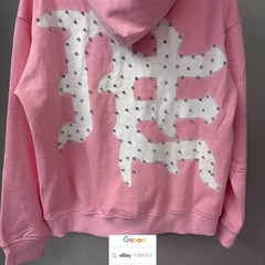 HIP HOP RHINESTONE EMOTION HOODED HOODIE CARDIGAN ZIP HIGH STREET SWEATSHIRT TOP