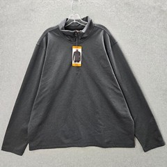 32 Degrees Men Sweatshirt 2XL Gray 1/2 Zip Fleece Mock Neck Pullover NWT
