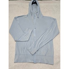 Pact Organic Cotton Full Zip Hoodie Unisex Large Light Blue Sustainable 4711