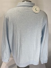 CRIQUET Mens XXL Rugby Style Collared Sweatshirt NWT Ice Blue Heather New