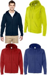 Jerzees Men’s Hoodie Sweatshirt NuBlend Moisture Management Full Zip Fleece
