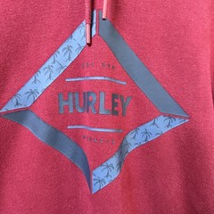 Hurley Men’s Fleece Pullover Hoodie Size Medium Deep Red