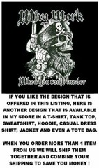 Pirate Skull Crossed Bones Caribbean Loyal To None Patch Zip Hoodie Sweatshirt