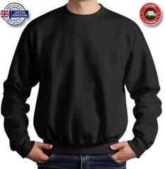 Mens Sweatshirt Heavy Blend 100% Cotton Plain Jumper Casual Very High Quality