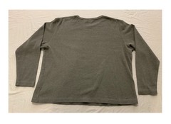 BASIC EDITIONS UNISEX DARK OLIVE GREEN LONG SLEEVE PULLOVER SHIRT SIZE A/XL