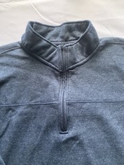 Mountainaire Mens Blue 1/4 zip long sleeve Fleace Pullover Size 2XL