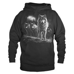 Wolf Pack Wilderness Outdoor Wildlife Nature Pullover Hoodie