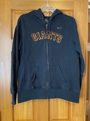 Nike San Francisco Giants Black Zip Up Hoodie Size Large Mens Active Walking