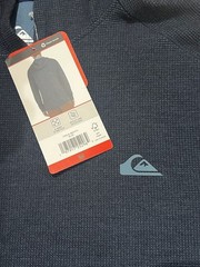 Quiksilver Men’s Textured Pullover Hoodie Navy Blue Size M