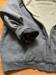Katahdin Iron Works Men’s Gray Sherpa Lined Full Zip Hoodie w/ Pockets XL