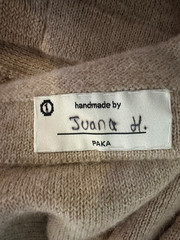 PAKA Royal Alpaca Hooded Sweater XL Sustainable Minimalist Pullover Beige