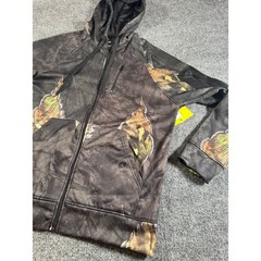 Mossy Oak Break-Up Eclipse Camo Full Zip Hoodie Mens Performance Jacket Black M