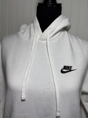Nike Hoodie Fleece White Men’s Size Small Kangaroo Pockets Sweatshirt Athletic