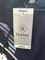 Hurley Men’s Hoodie Regular Fit Cotton/Polyester Fleece Black Size Small NWT
