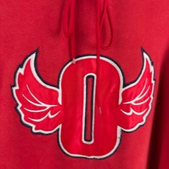 Y2K Outkast Clothing Sweatshirt Hoodie Red White Rap Hip Hop Mens Sz XL Logo