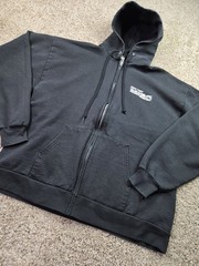 Vintage Star Trek Deep Space Nine Hoodie Mens XL Black Full Zip 20th Anniversary