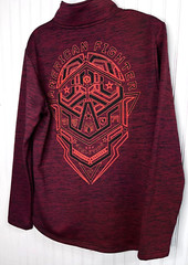 American Fighter Premium Mens SWEATSHIRT M Quarter Zip Pullover Red Black NEW