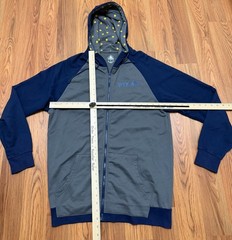 Disney Pixar Hoodie Mens Medium Full Zip Luxo Ball Lamp Graphic Gray
