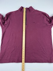 Tommy Bahama Men’s XL Burgundy 1/4 Zip Pima Cotton Pullover Sweatshirt