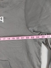 Sport Tek Men Sweatshirt XL Gray Hoodie 100% Polyester Pockets Logo Pullover