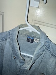 ALASKA All Season Denim Blue Jean Cotton Denim Button-up Men Size Large (WTF99)