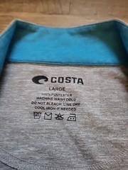 Costa Del Mar Sweatshirt Mens Large 1/4 Zip PULLOVER Heather Gray Light