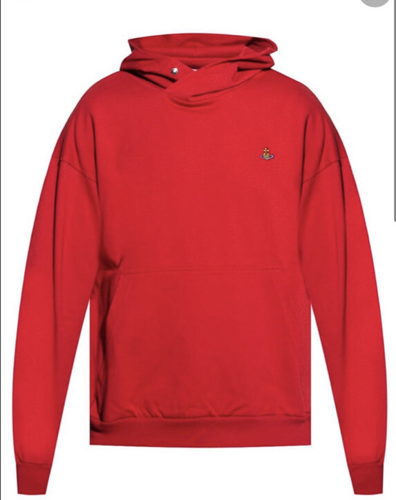 NEW Vivienne Westwood Orbit Logo Red Hoodie Mens Small Streetwear