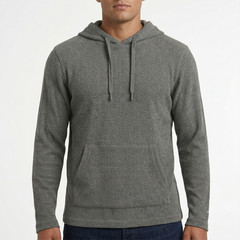 Rainforest Men’s Textured Waffle Hoodie Soft Stretch Midweight Drawstring S-3XL