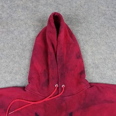 VINTAGE Spider Man Hoodie Mens Large Red Sweatshirt Hanes Tie Dye Pullover VTG