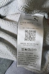 Puma Men’s Hoodie Gray Pullover Size Small Long Sleeve Gray Logo Sweatshirt Y2K