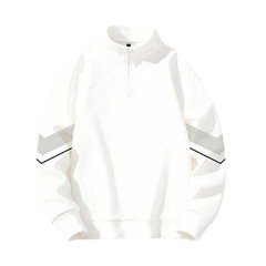 Polyester Spandex Men’s Sweatshirt Half Zip Long Sleeve Casual Pullover Style