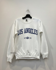 Letter Graphic Round Neck Long Sleeve Sweatshirts Los Angeles EST-1781