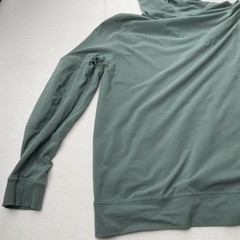 Prana Mens Organic Cotton Hoodie Green Van Graphic Pullover Sweatshirt Medium
