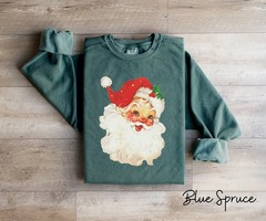 Santa Claus Christmas Sweatshirt Holiday Winter Apparel Gift Top