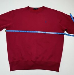 VTG 90s Polo Ralph Lauren Essential Pullover Crewneck Sweatshirt Deep Red Medium