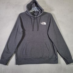 The North Face Hoodie Mens L Charcoal Gray Double Sided Logo Outdoor Hiking