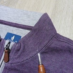 JOHNNIE-O Mens M MEDIUM SULLY PULLOVER 1/4 ZIP ROYAL PLUM PURPLE GOLF SWEATSHIRT