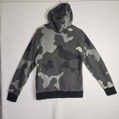 EUC STAPLE Camo Hoodie Size M Logo GOOD LUCK FEAR NONE POSTIVE SOCIAL CONTAGION