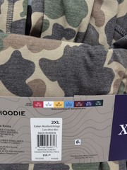 Habit Men’s Lightweight Hoodie Size XXL Woodland Vintage Camo A13