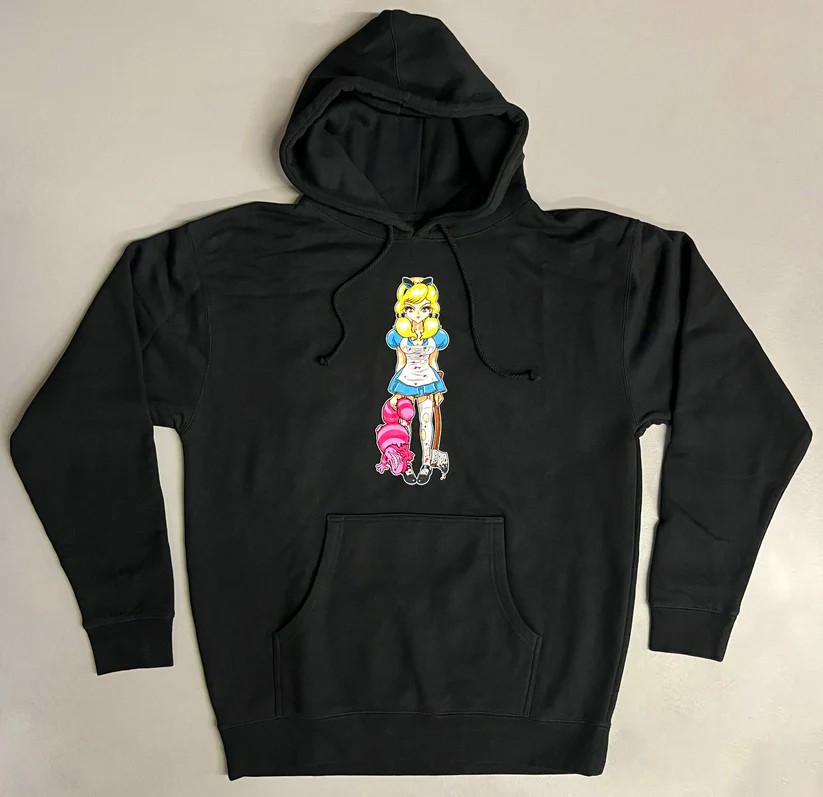 Hook Ups Skateboards Hoody Evil Alice Black